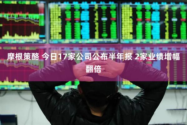 摩根策酪 今日17家公司公布半年报 2家业绩增幅翻倍